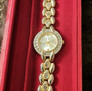 Elegant Gold & Stones Liz Taylor women's Watch
